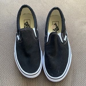 Classic Black Vans slip ons